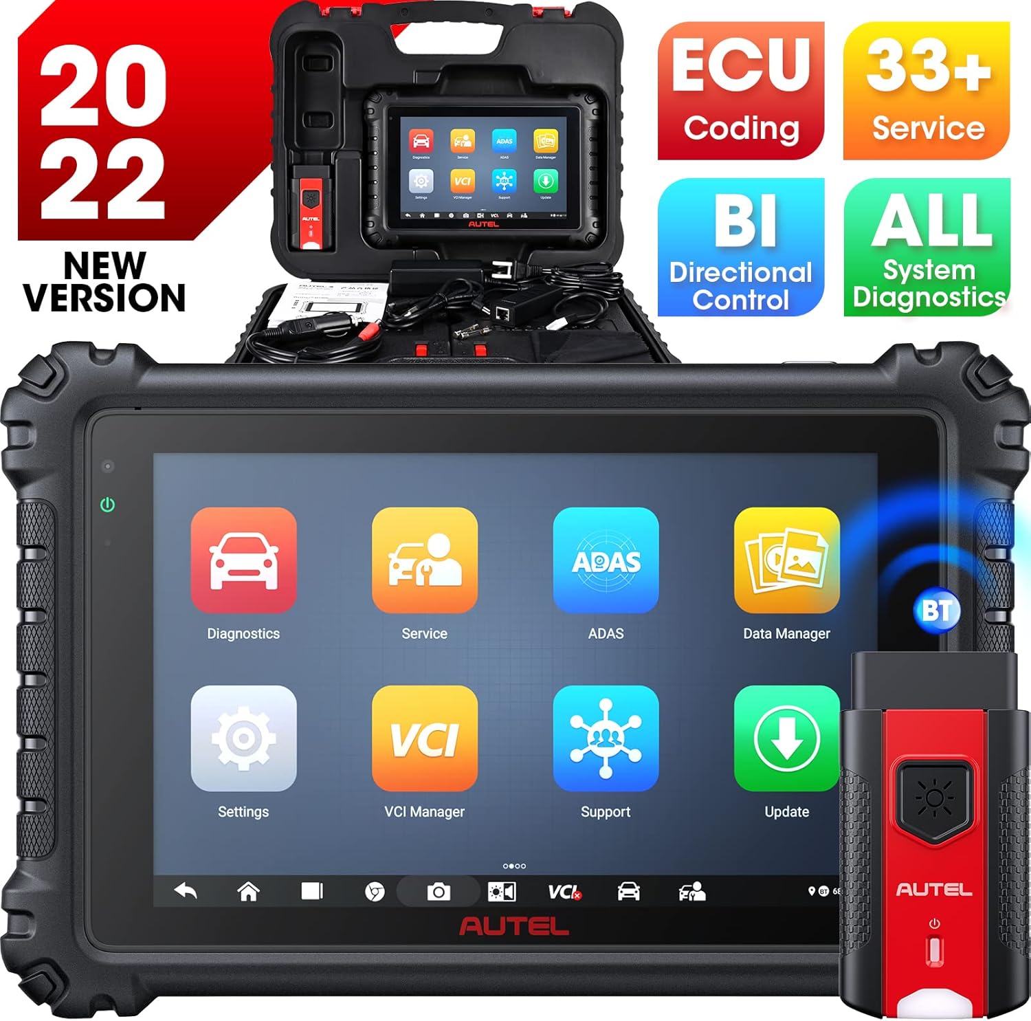 Autel Diagnostic Tool with 33+ Services, ECU Coding, Full Systems Diagnostic, Bidirectional Control C397743