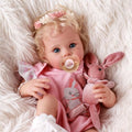 17 Inch Soft Body Realistic Blond Curly Hair Baby Doll E975039