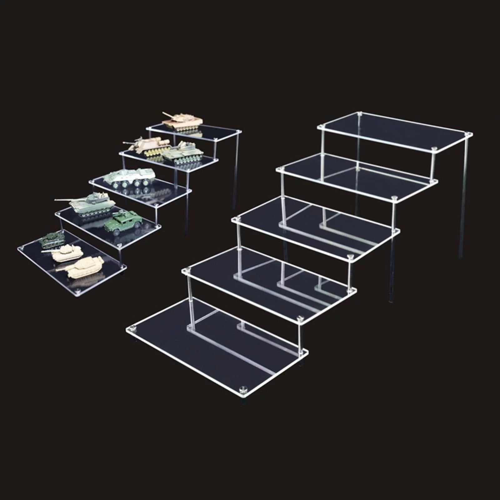 Acrylic Rack Storage Organizer Display Stand Countertop Riser N5218