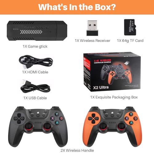 64G Retro Game Console with Wireless Double Handle P11191