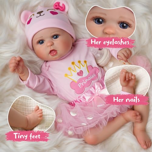 20-Inch Realistic Newborn Baby Doll with Soft Cloth Body K328062
