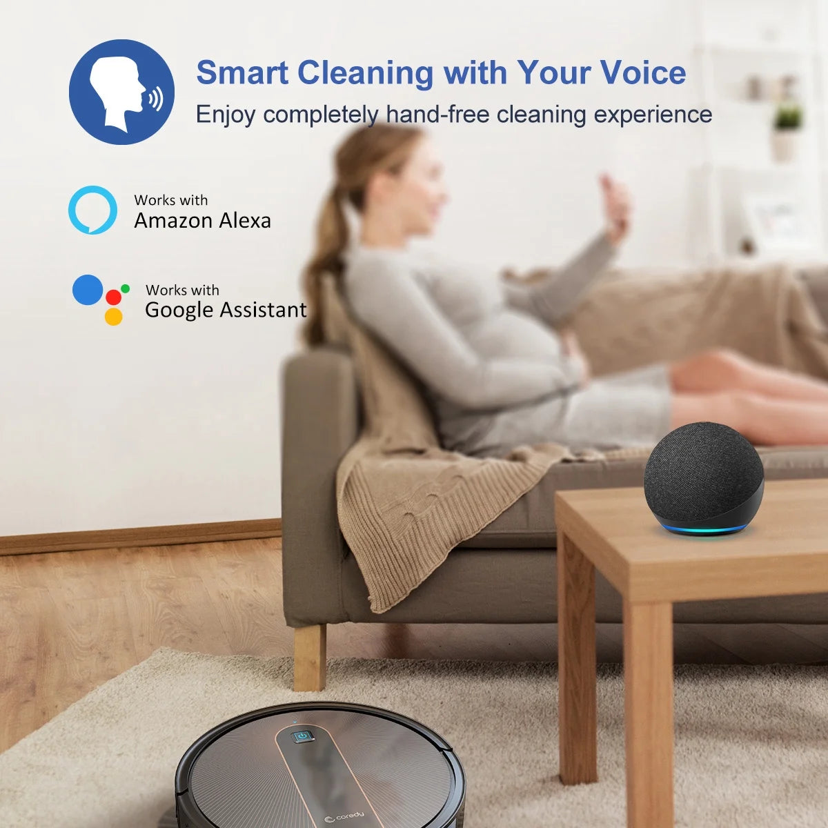 Robot Vacuum Cleaner and Mop, 2200Pa Suction I8010