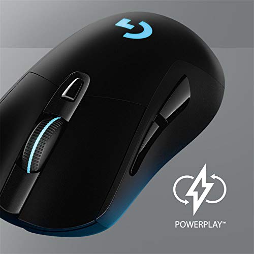 Black Wireless Gaming Mouse with Rubber Side Grips Q310
