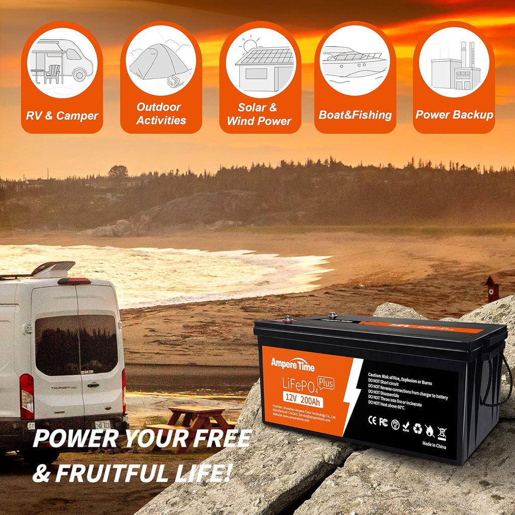 12V 200Ah Lithium LiFePO4 Battery with 200A BMS P445337