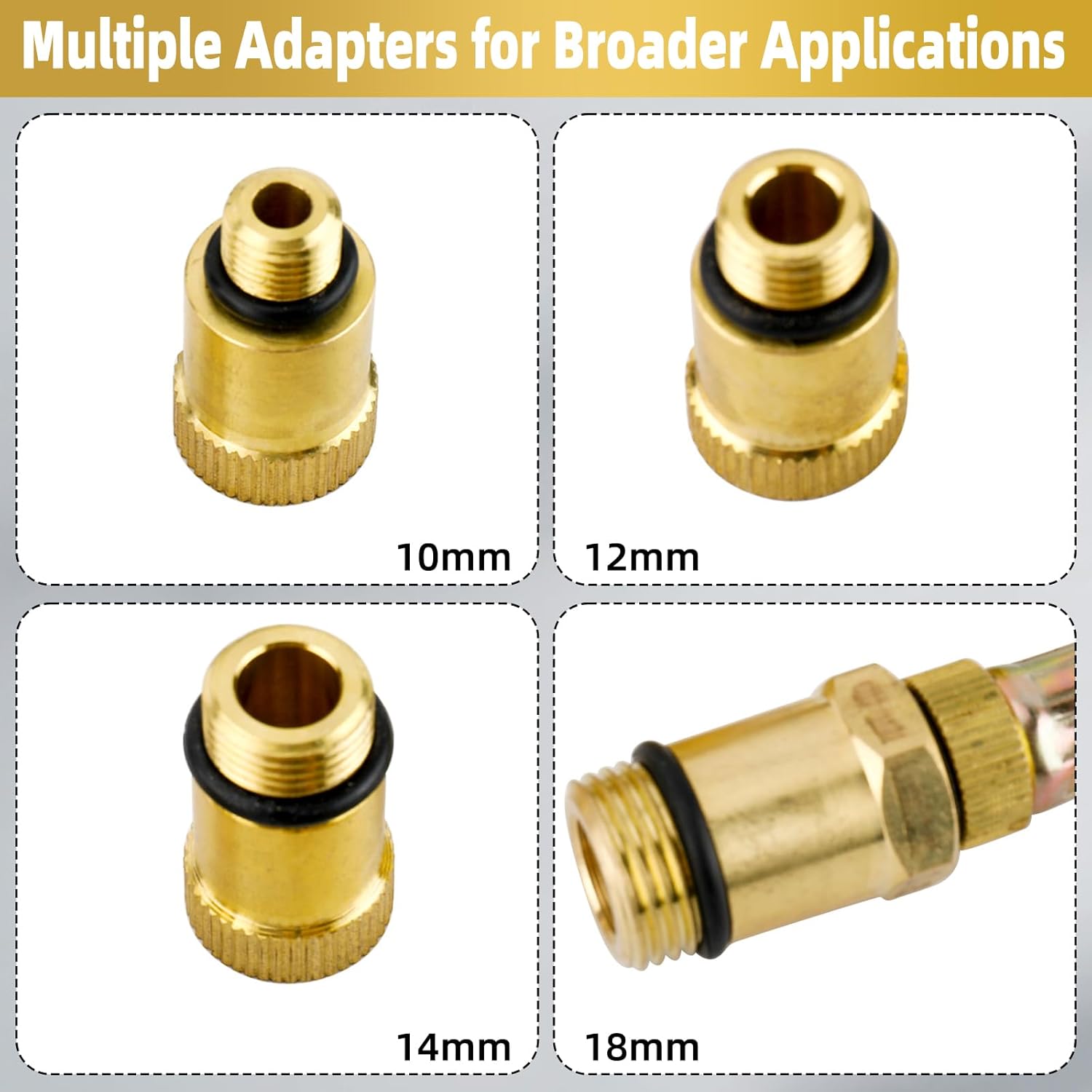 Engine Compression Tester, 0-300 PSI, 8pcs Compression Tester with Adapters A664