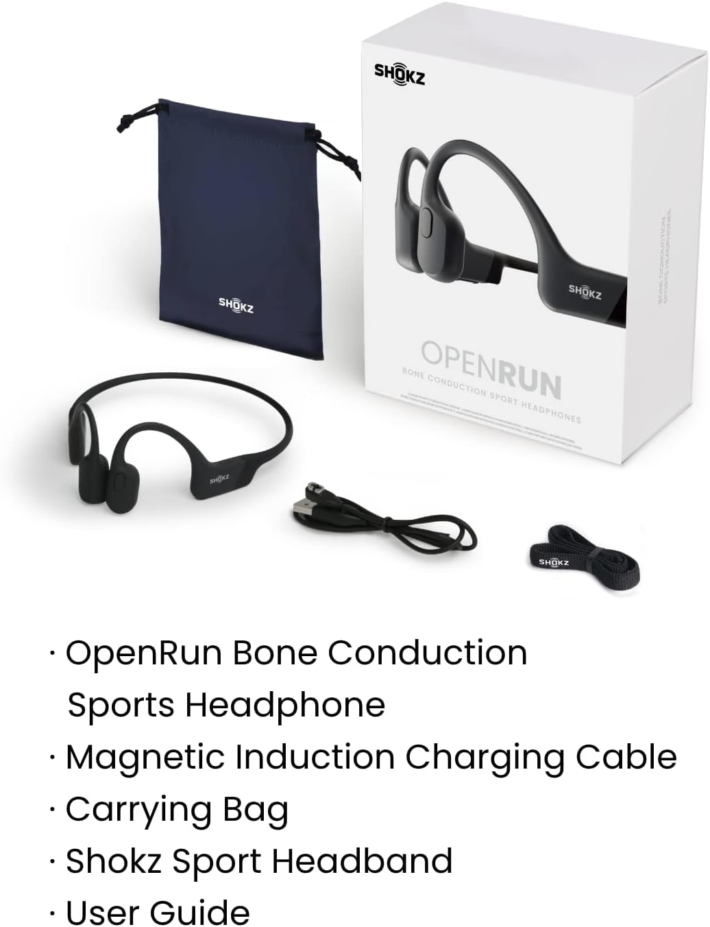 Black Bone Conduction Running Headphones T385