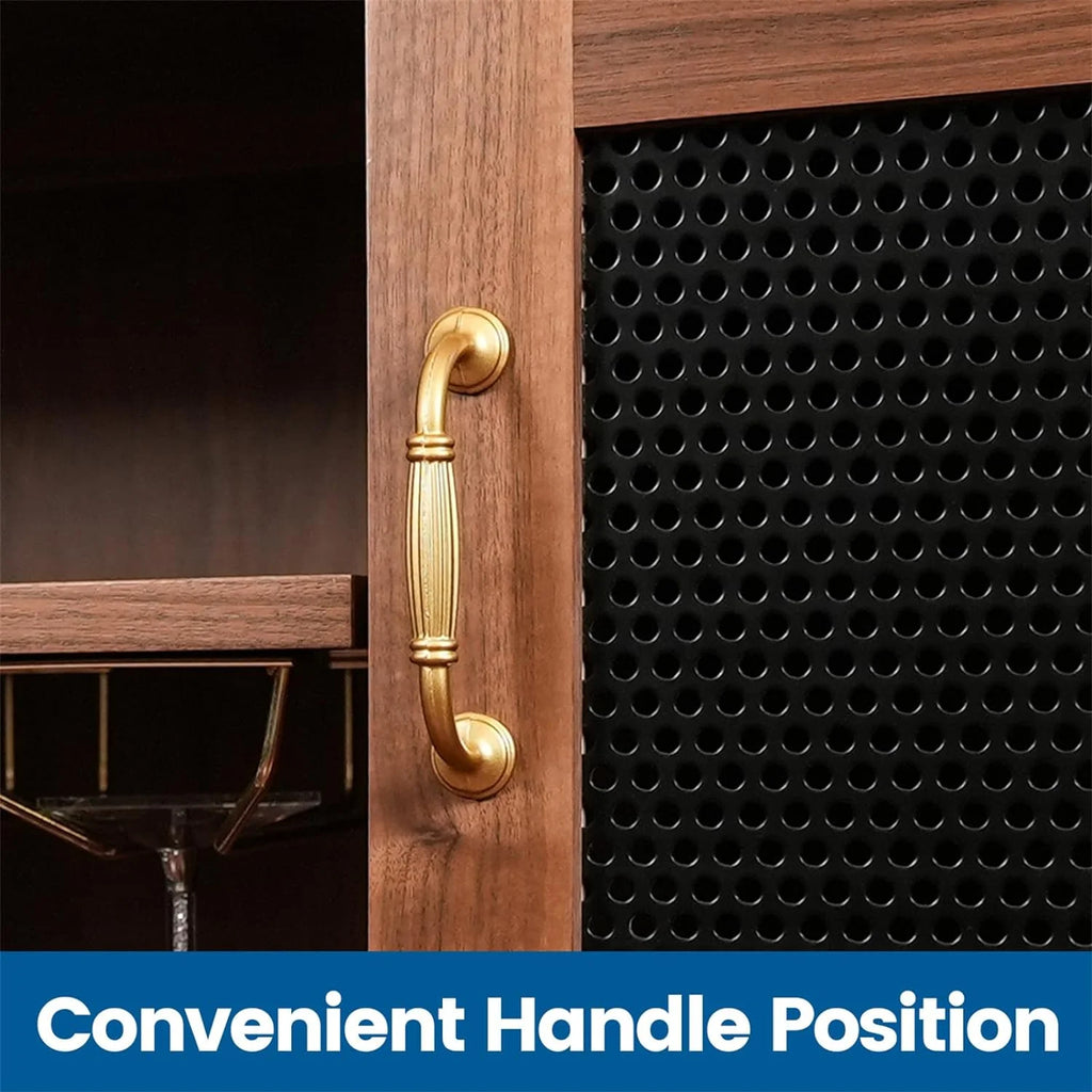 Solid Walnut Hardwood Bar Cabinet with Storage and Large Drawer P9046