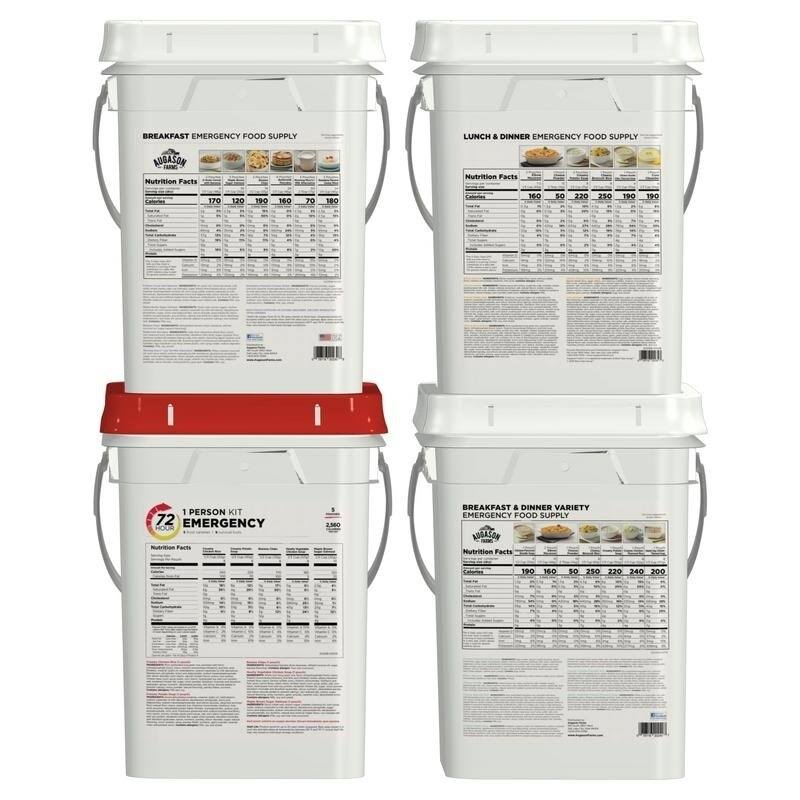 4-Pail Food Variety Kit with Survival Gear R149