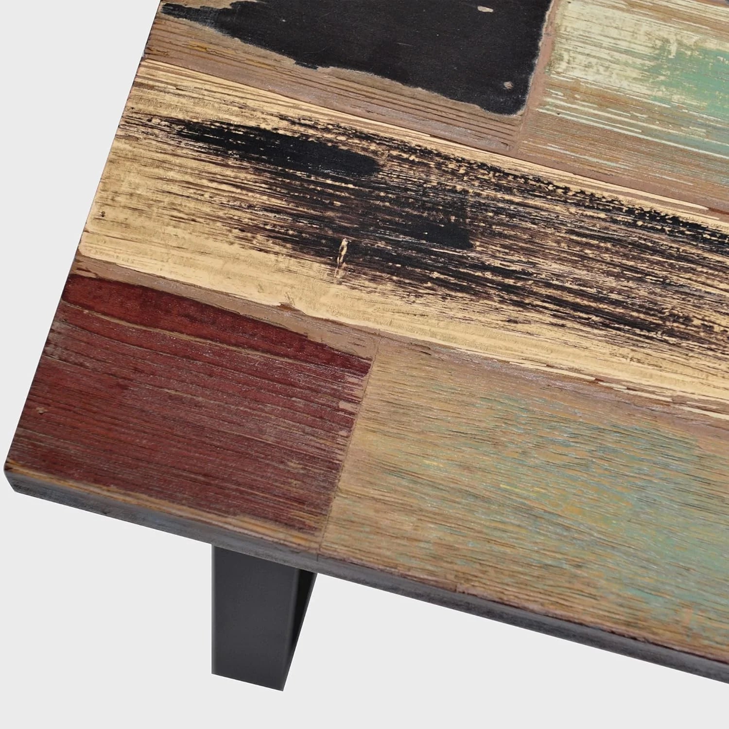 Reclaimed Wood Rectangular End Table 13" X 22" X 16.5" K766