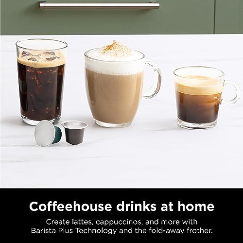 Black Espresso & Coffee Maker, 3 Brew Styles, Single-Serve, Nespresso Capsule Compatible, Built-in Frother B1783