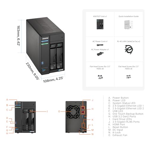 4-Bay NAS Quad-Core 2.0GHz Processor 4GB DDR4 RAM L8324