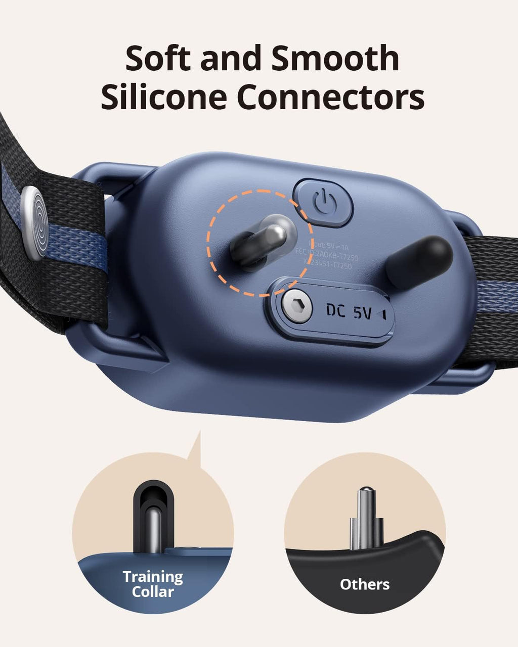 Rechargeable Adjustable Pet Training Collar with Remote, IPX7 Waterproof, Pack of 2 B218