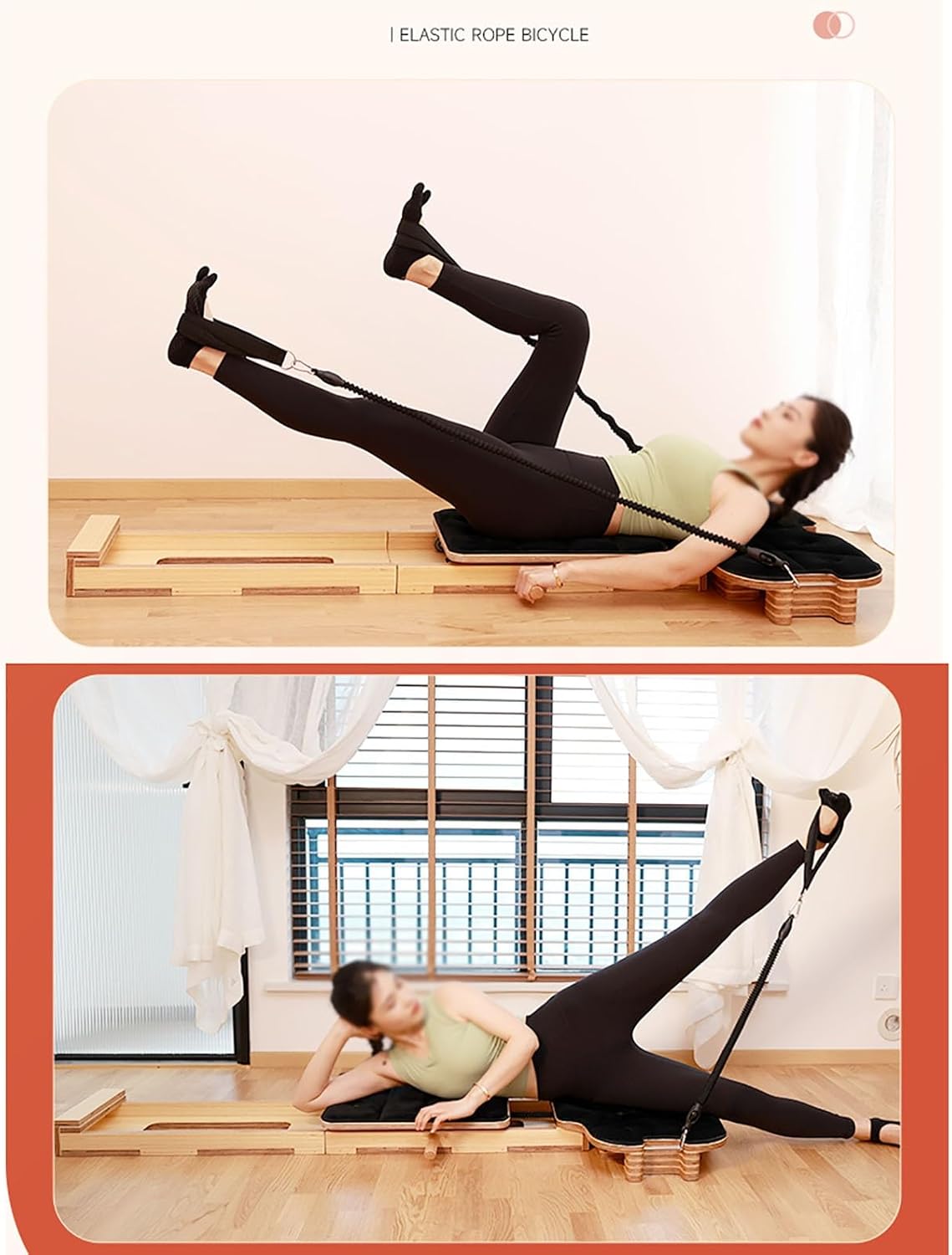 Pilates Reformer Workout Machine, 330 lbs Weight Capacity C7505