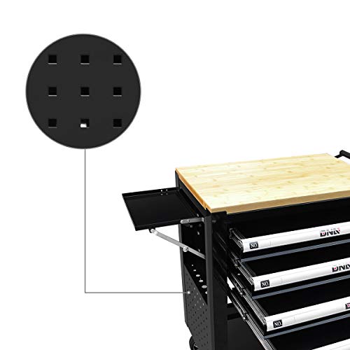 Black 4-Drawer Rolling Tool Cart W3478