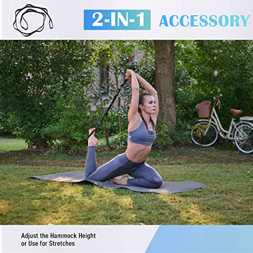 Aerial Yoga Swing Hammock Kit with 2 Extensions Straps and Ceiling Mounting Kit A929797