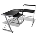 Black Computer Desk With Pull Out Keyboard Tray Y914225