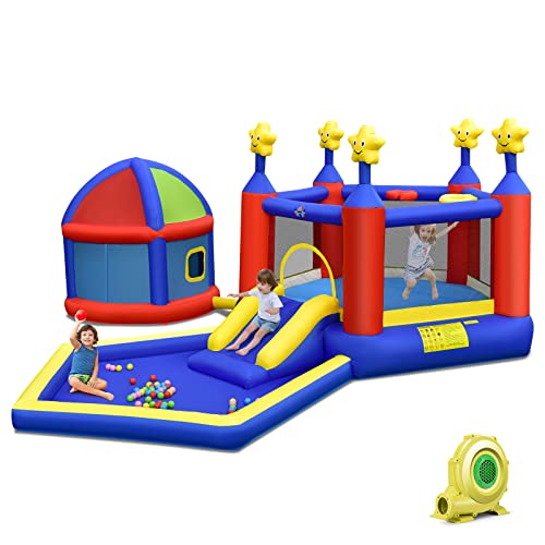 Inflatable Bounce House with Basketball Hoops and Ball Pit Pool P537