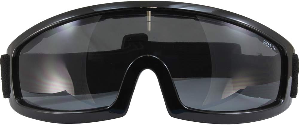 2 Pairs Safety Goggles Blue Mirror & Smoke Lenses P9099