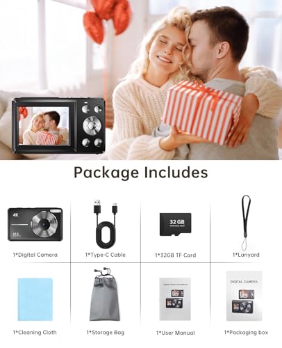 4K Digital Camera with 32GB TF Card N36174