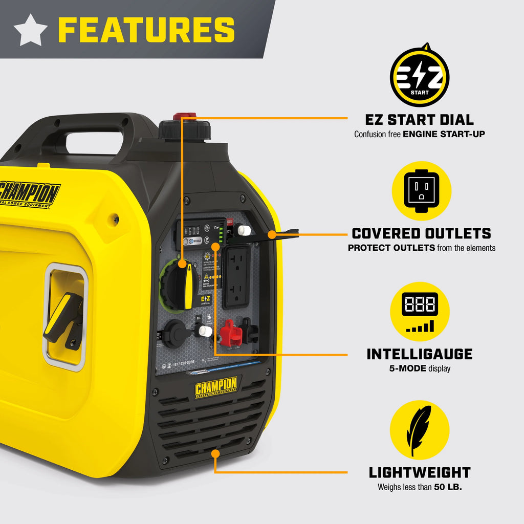 2500-Watt Ultralight Gasoline Portable Inverter Generator H8242