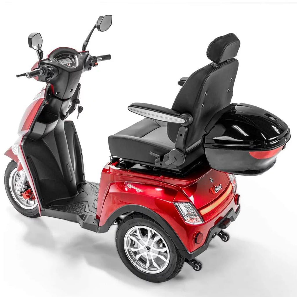 Red 3 Wheel Mobility Scooter, 300 lb. Weight Capacity O189768