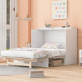 Queen Size Solid Pine Murphy Bed with Storage Drawer Q583115