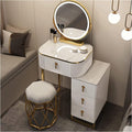 Slate Tabletop Vanity Desk with Lighted Mirror O885529