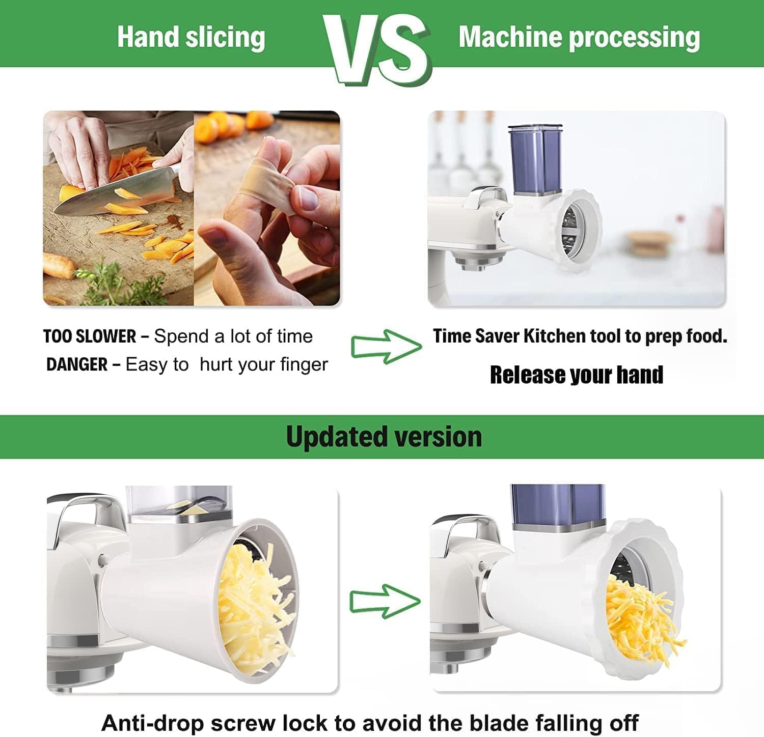 Slicer Shredder Attachment for Stand Mixers (4 Blades) D568835