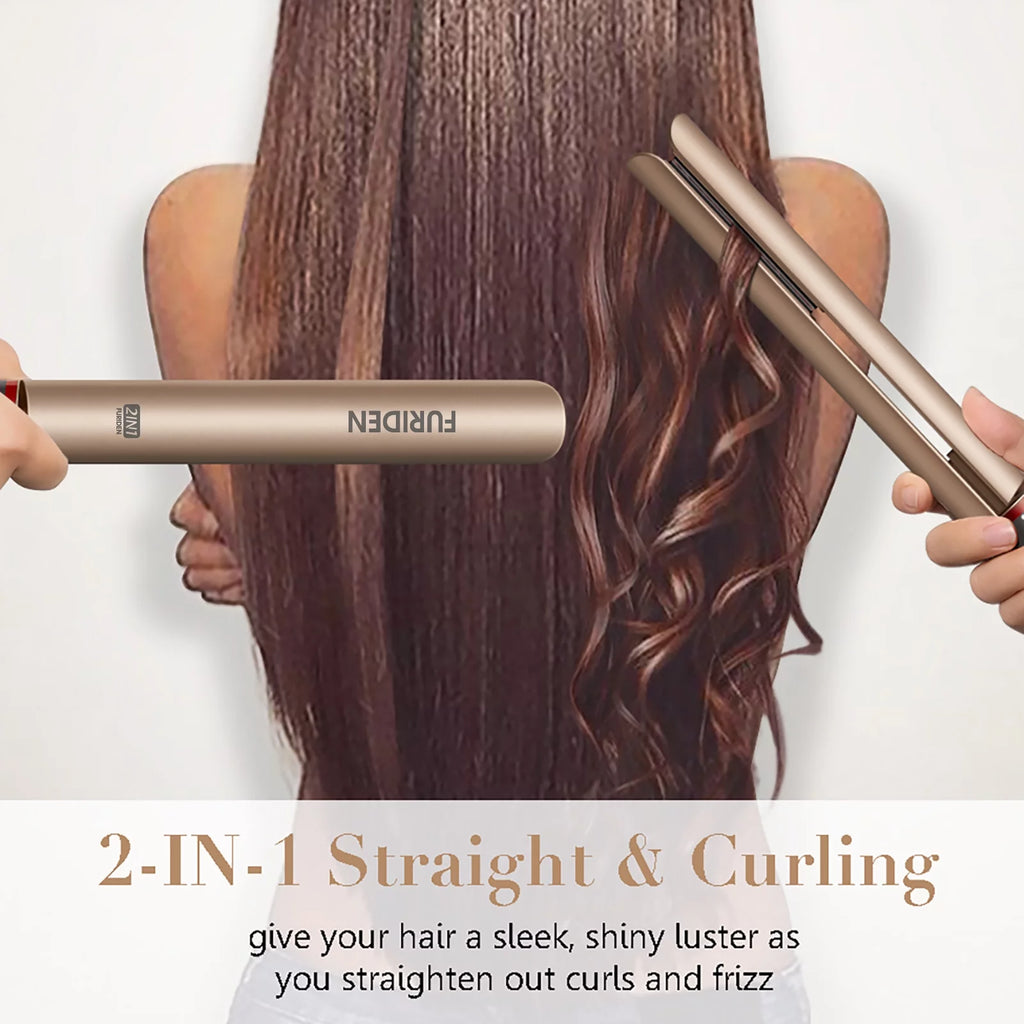 Professional Salon Quality Hair Straightener and Curler 2 in 1 Flat Iron G858