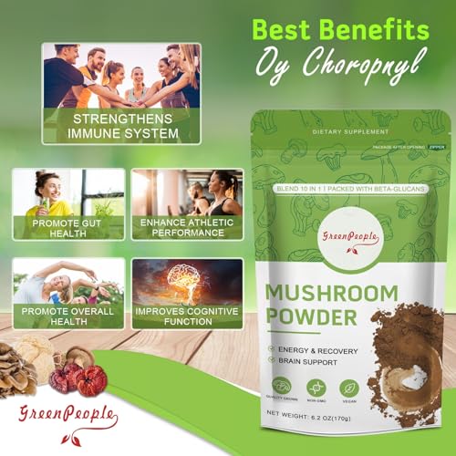 Mushroom Powder Supplement Blend 6.2 oz (60 Servings) N85835