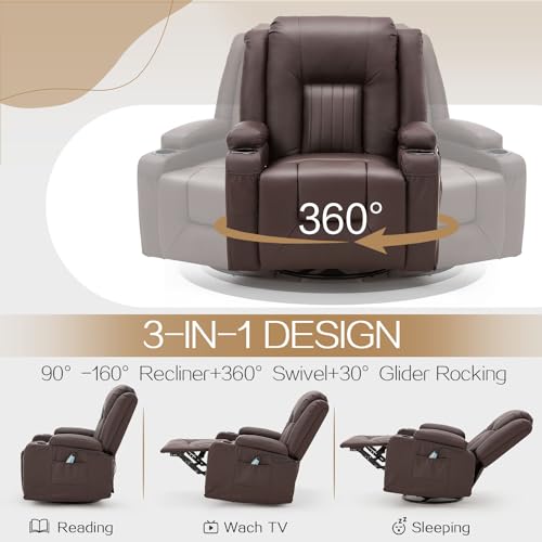 3 Pieces Black Leather Recliner Sofa Set T96392