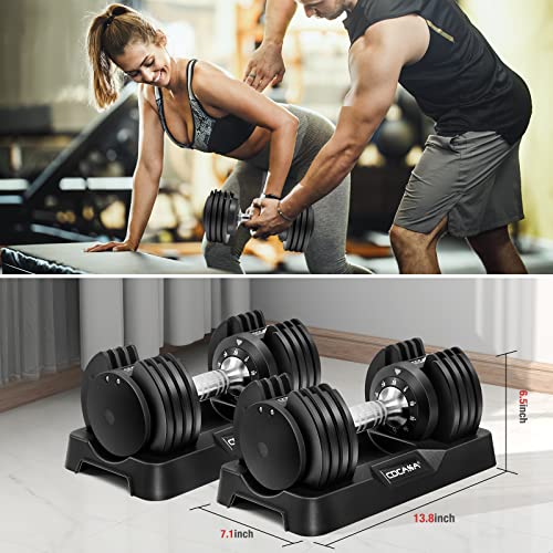 Adjustable 25lb/55lb Dumbbell Set V37437