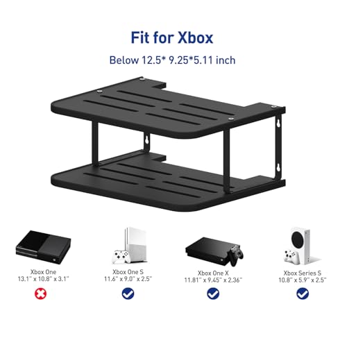 Black Projector Wall Shelf Double Shelf Stand K3522