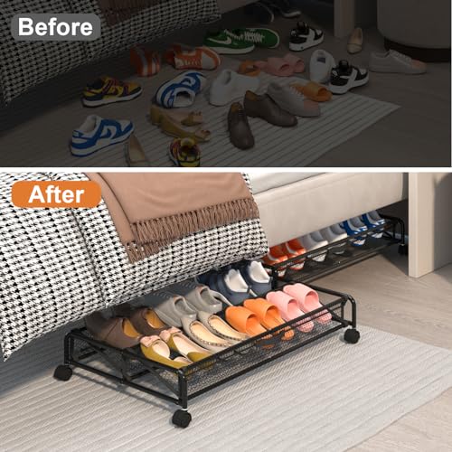 Under Bed Shoe Storage Organizer with Wheels C3212