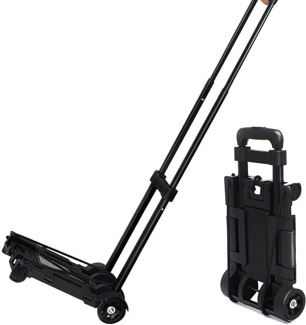 Black Folding Luggage Cart with 2 Wheels J411