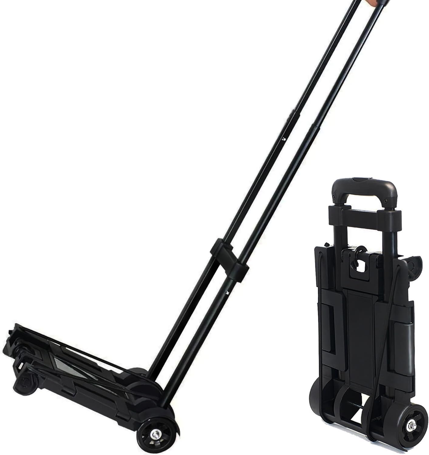 Black Folding Luggage Cart with 2 Wheels J411