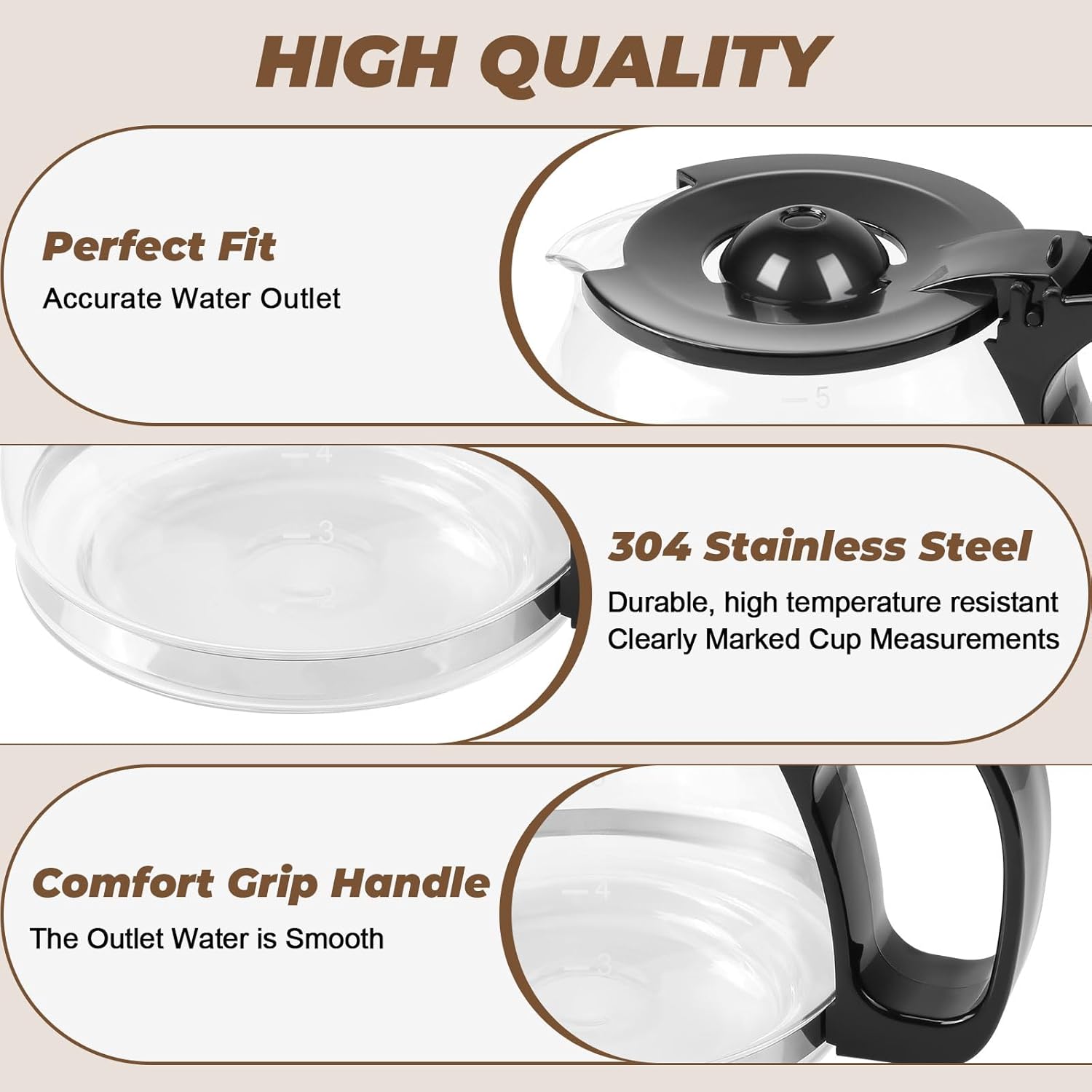 4-Cup Glass Carafe Y2308
