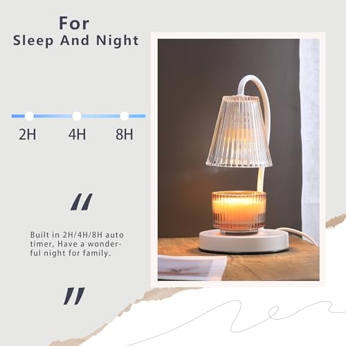 White Candle Warmer Lamp with 2 Bulbs N799080
