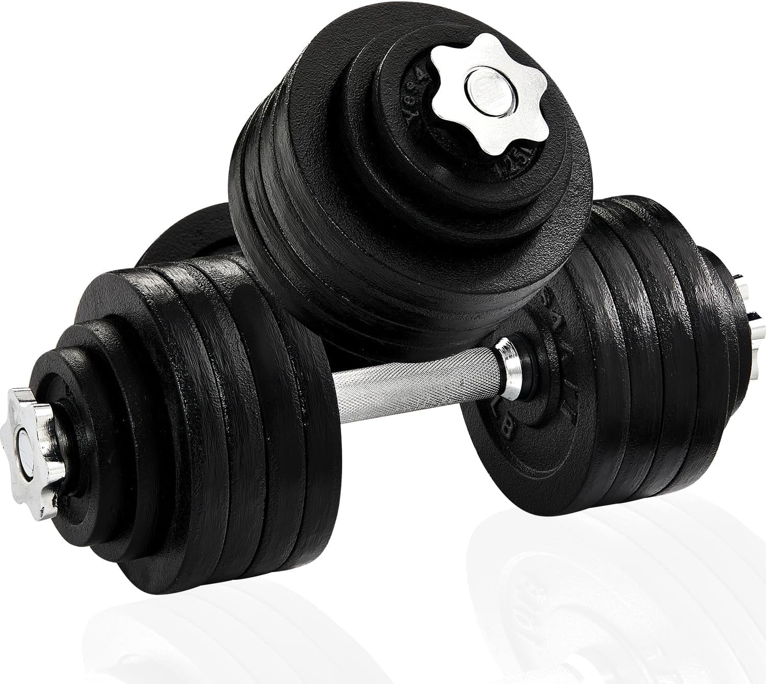 105 lbs Adjustable Cast Iron Dumbbell Set J773