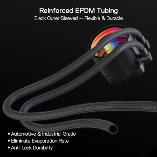 Liquid Cooling System CPU Water Cooler with 120mm PWM RGB Fans Q352257