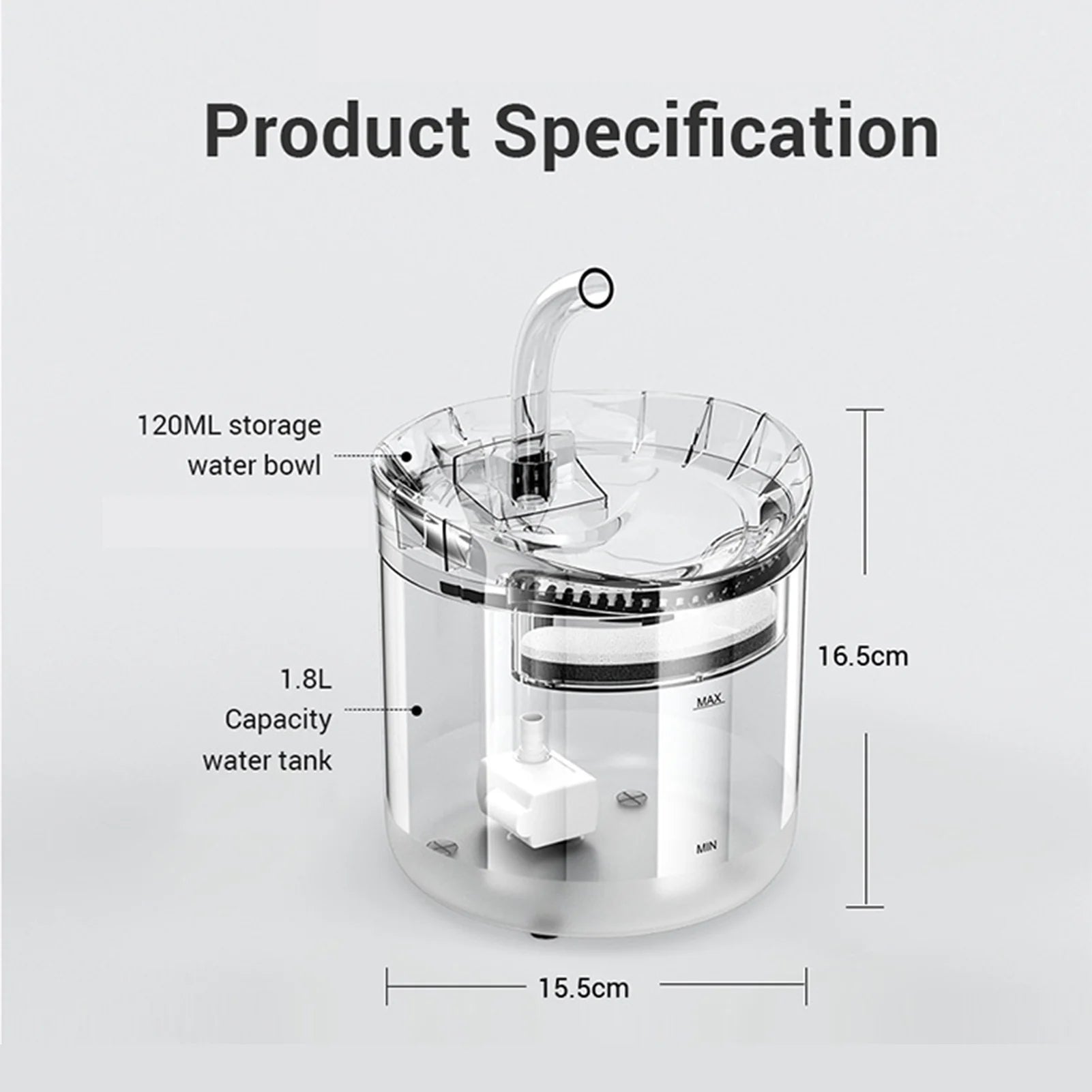 2L Cat Water Fountain A8058
