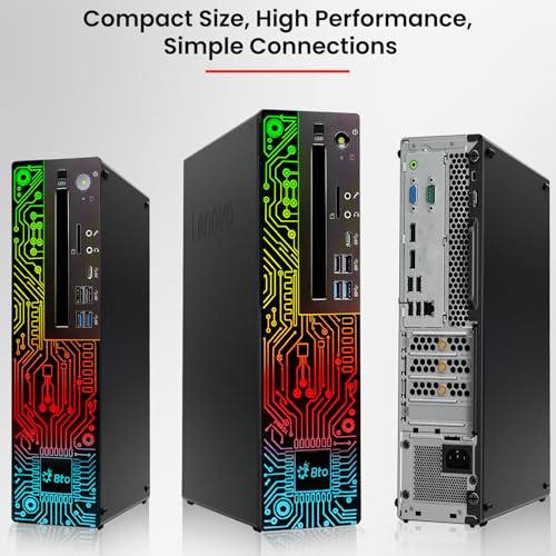 RGB Gaming Desktop PC Intel i5 8th Gen 16GB Ram 512GB SSD NVIDIA GeForce GT 1030 DDR5 24 inch Monitor WiFi Windows 11 Pro Renewed V8067