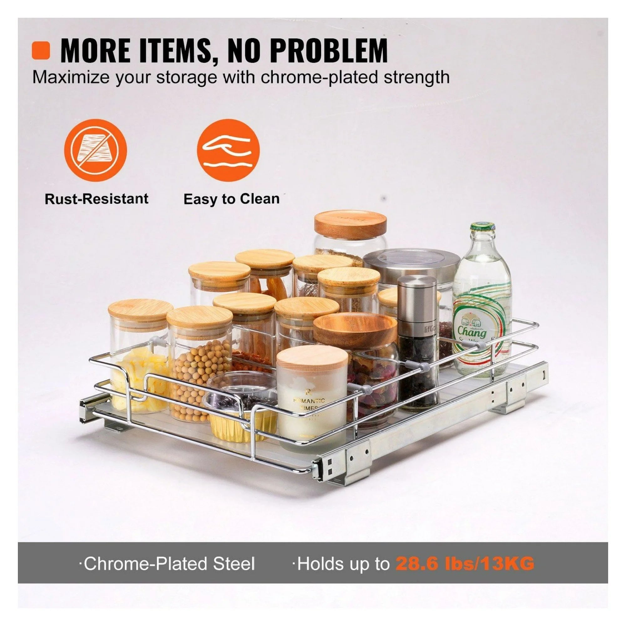 Chrome Steel Roll Out Drawers R78401