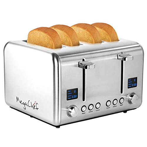 4 Slice Stainless Steel Red Toaster D216