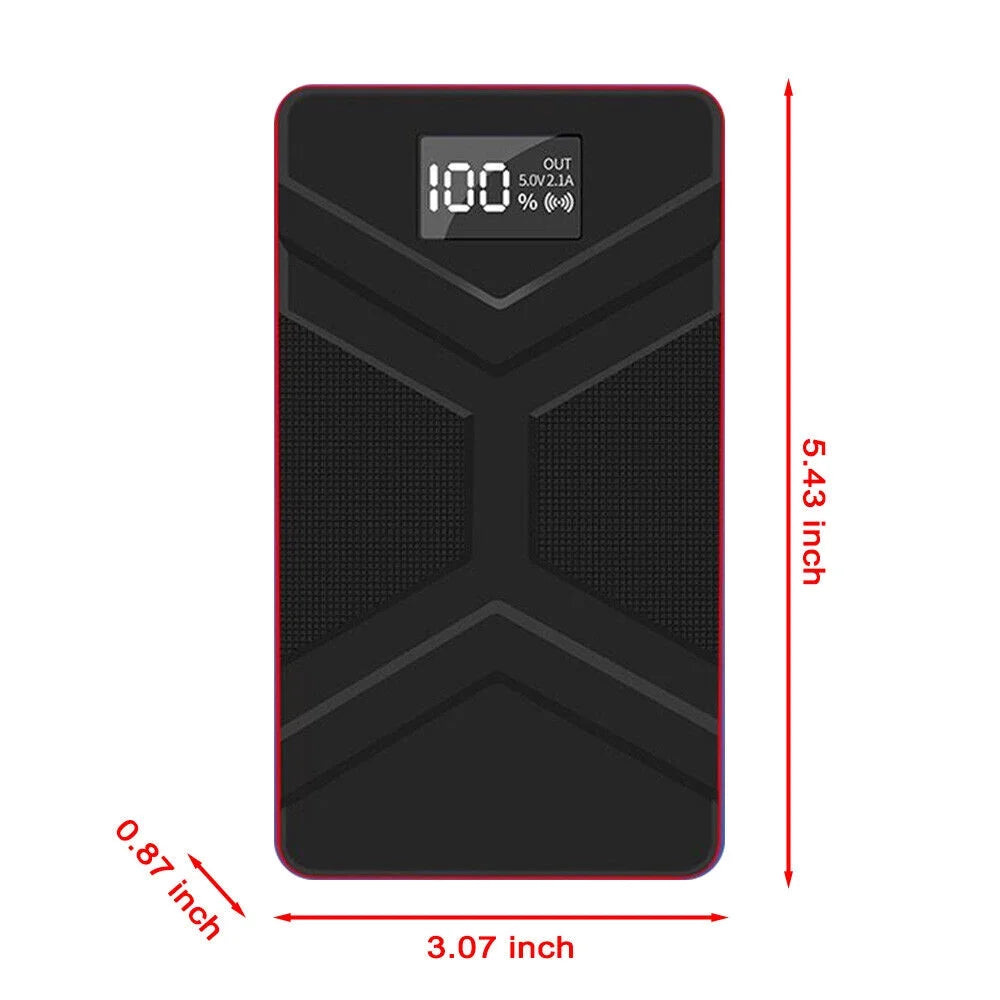 20000mAh Portable Car Battery Jump Starter with LED Light Black G105636