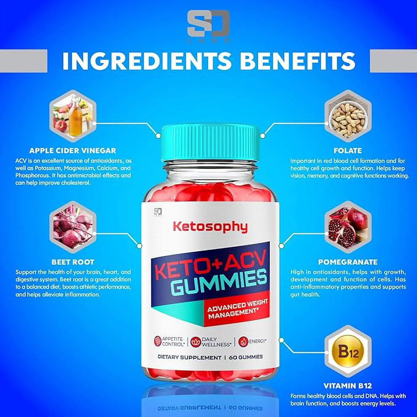 ACV Keto Gummies (60 Gummies) S22981