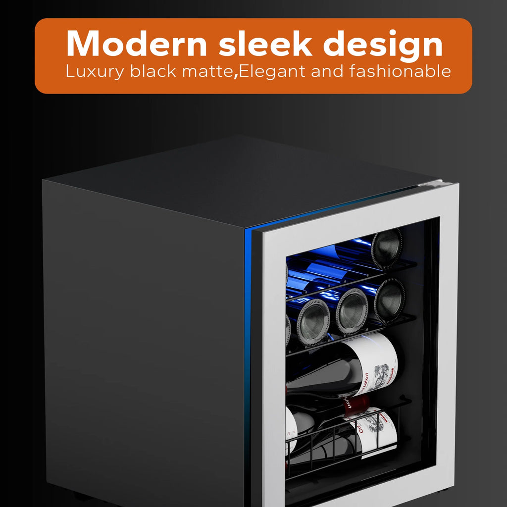 12 Bottle Mini Wine Refrigerator with Glass Door I74984