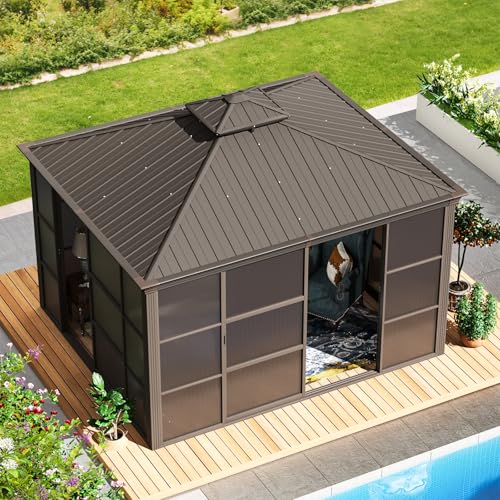 12' x 15' Aluminum Frame Polycarbonate Roof Sunroom N881390