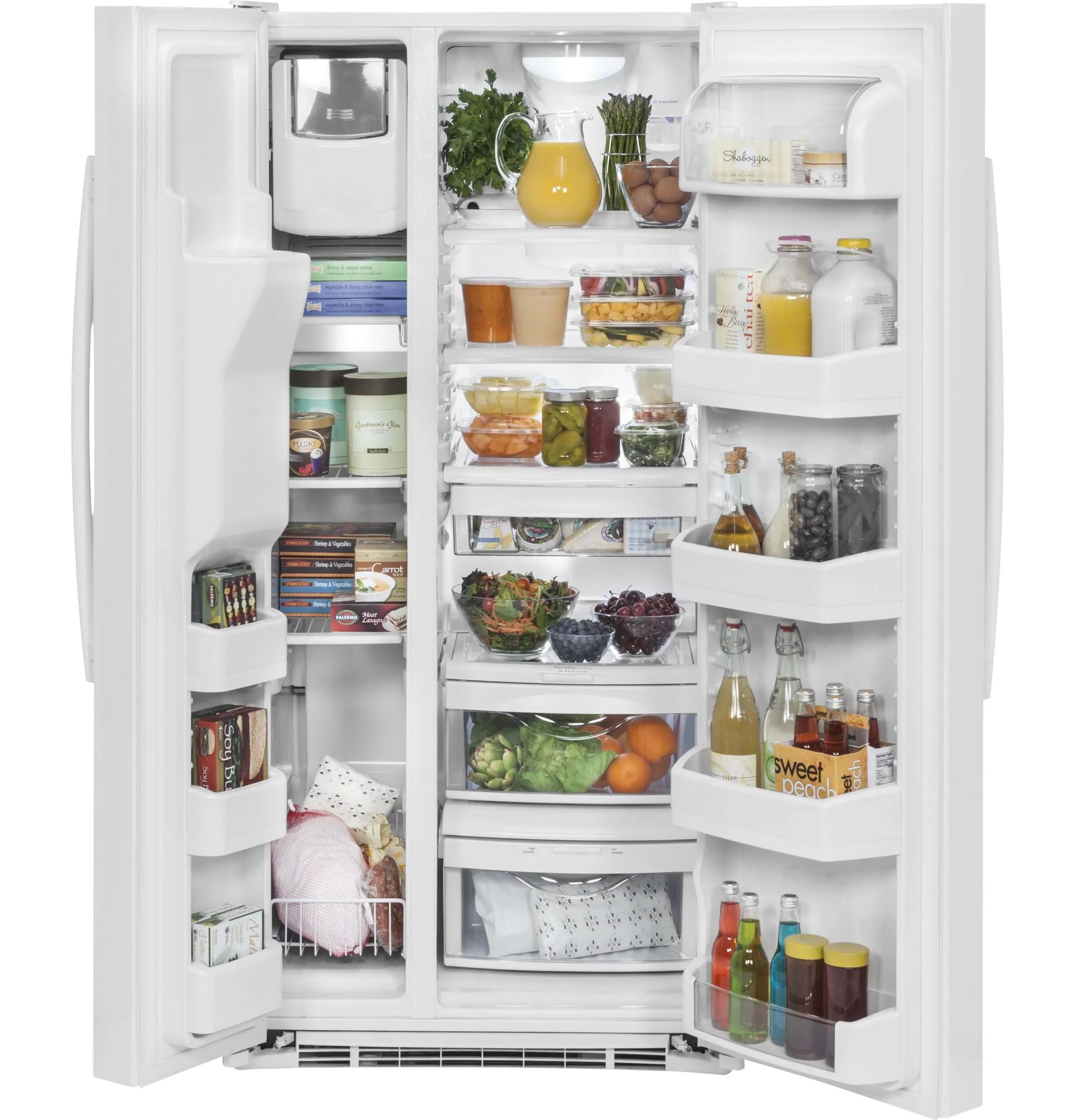 White 33 Inch Freestanding Side by Side Refrigerator O61218