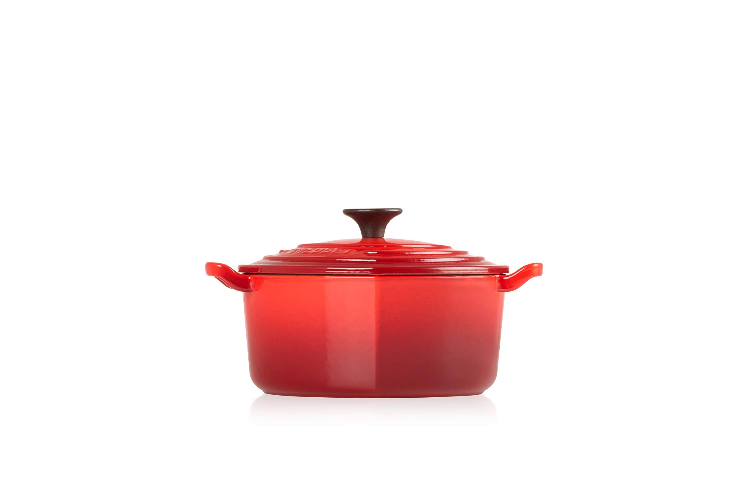 Red Enameled Cast-Iron 2-Quart Heart Casserole F509